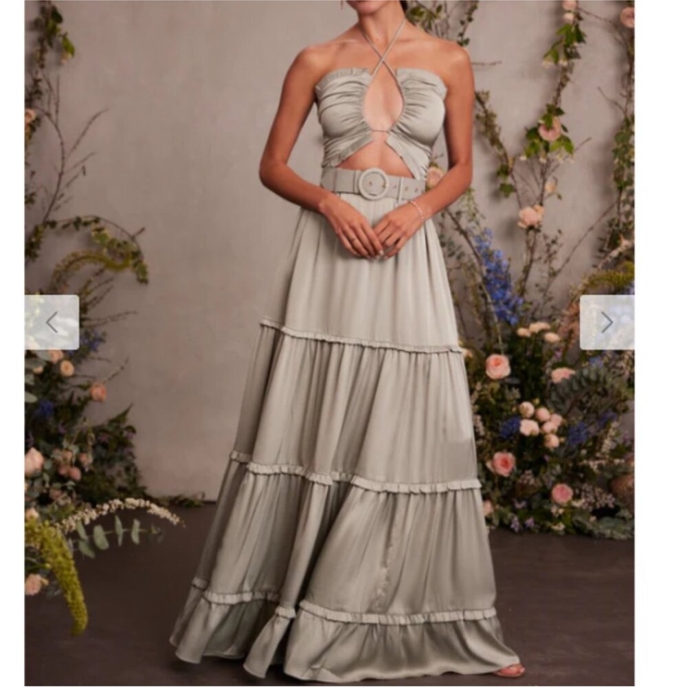 V. Chapman Sage Halter Maxi Dress
